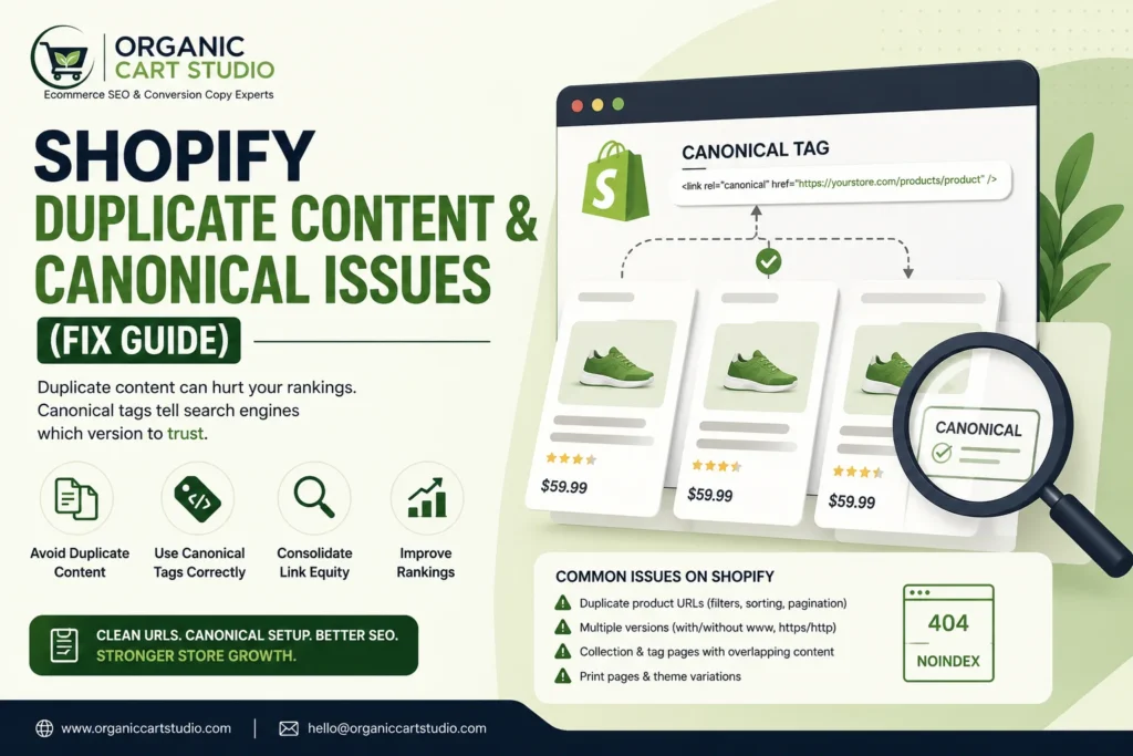Shopify Duplicate Content and Canonical Issues